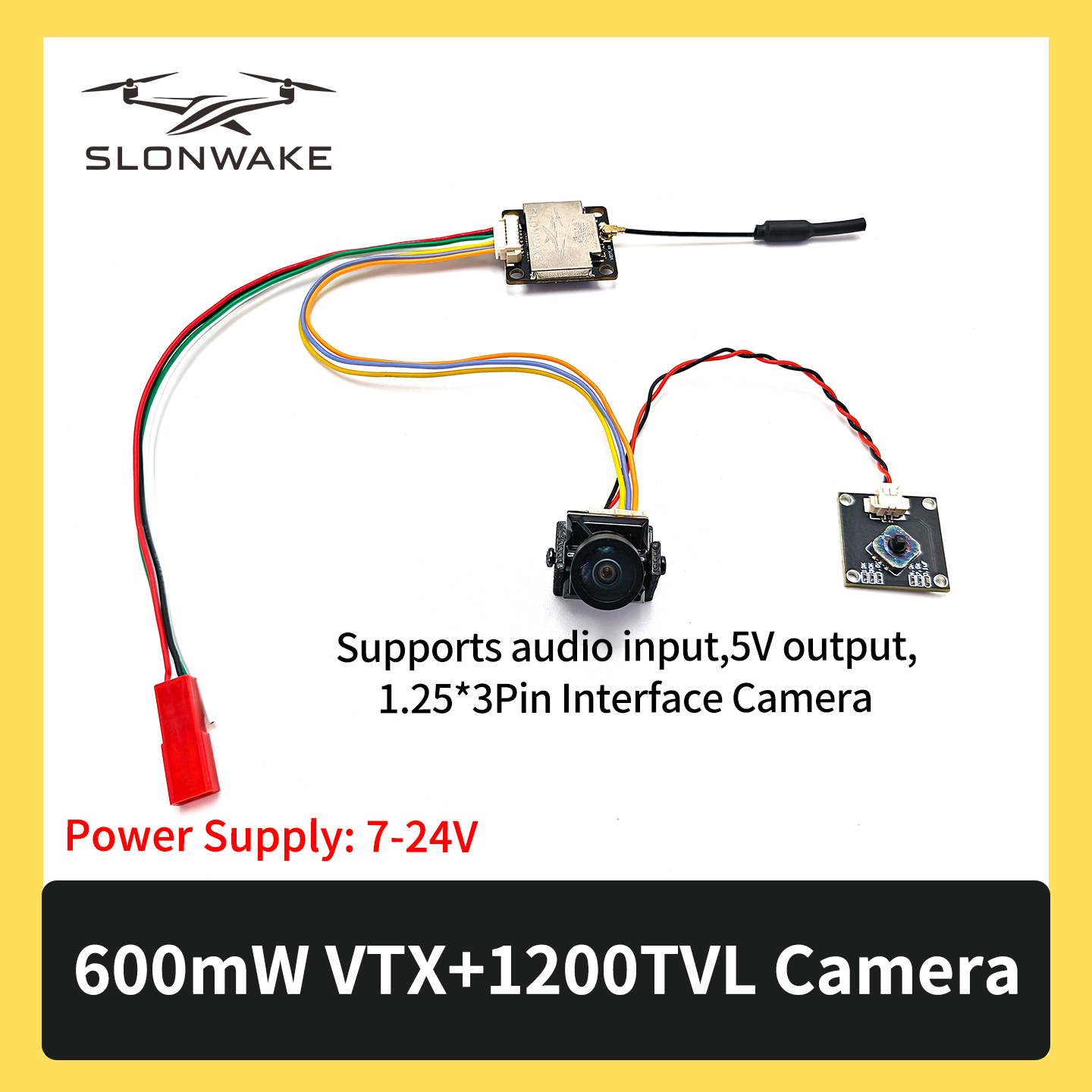 SLONWAKE 5.8G 600mW 7-24V FPV  - Fpv Drone Camera review and price