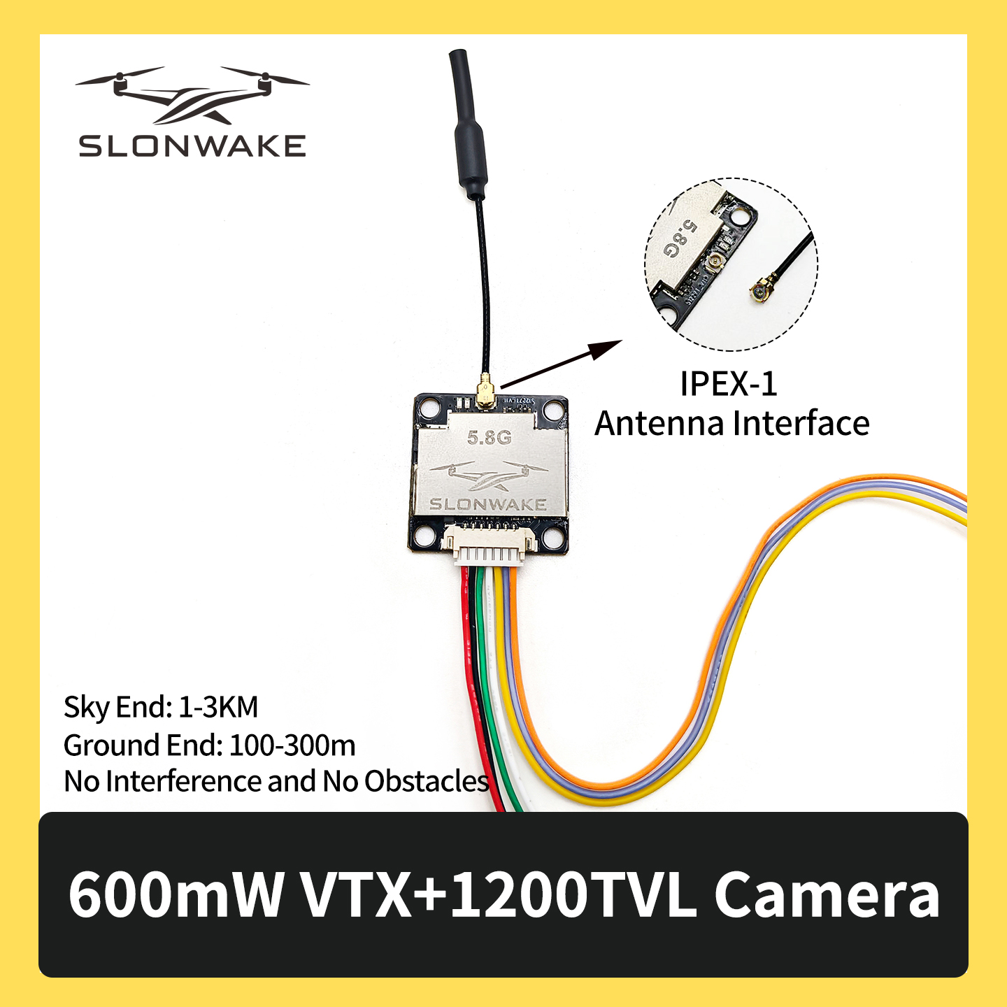 SLONWAKE 5.8G 600mW 7-24V FPV  - Fpv Drone Camera review and price