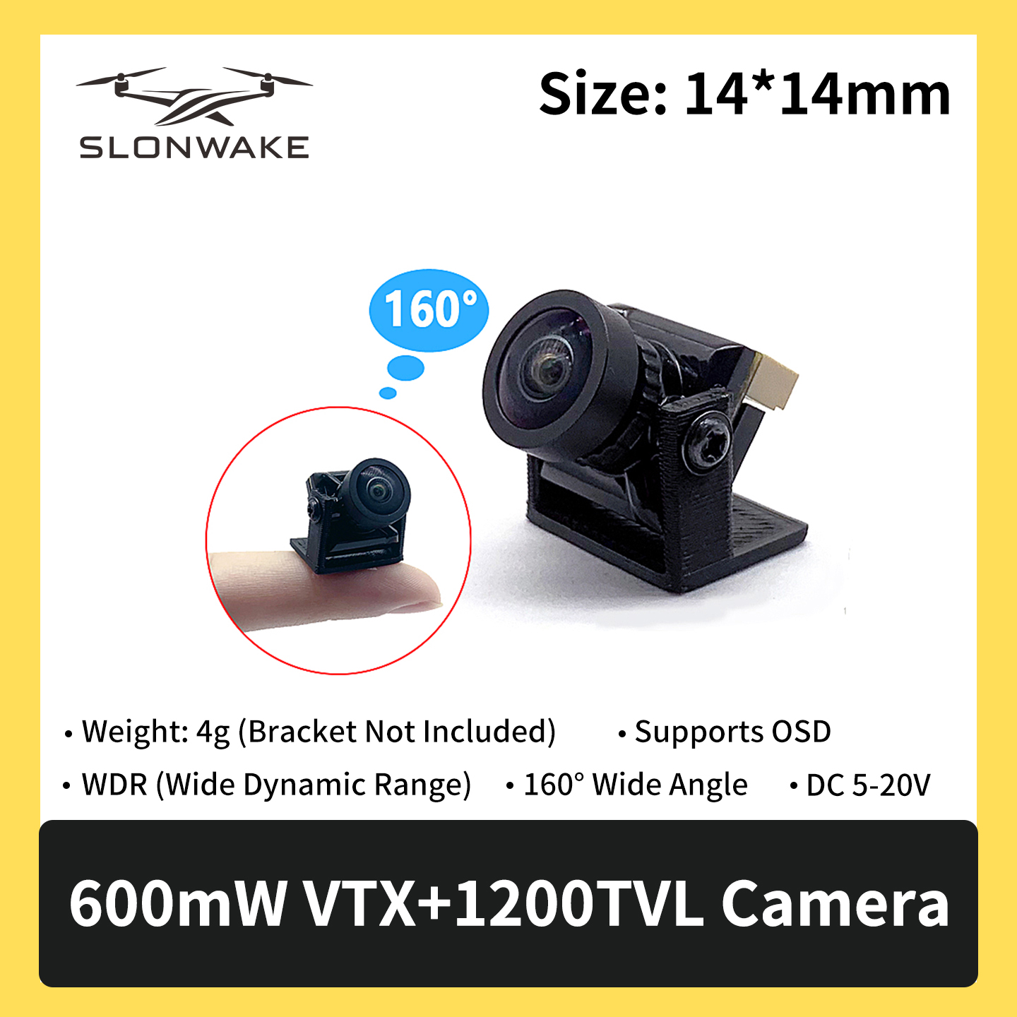 SLONWAKE 5.8G 600mW 7-24V FPV  - Fpv Drone Camera review and price